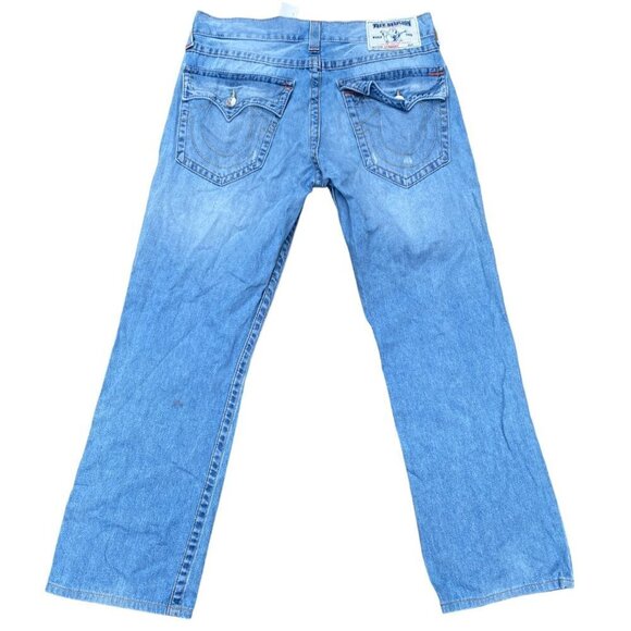 True Religion Jeans Size 34 STRAIGHT Blue - Picture 2 of 6